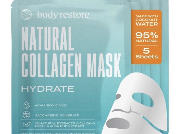 Body Restore Natural Collagen Face Masks (5 Pack) only $8.39 shipped!